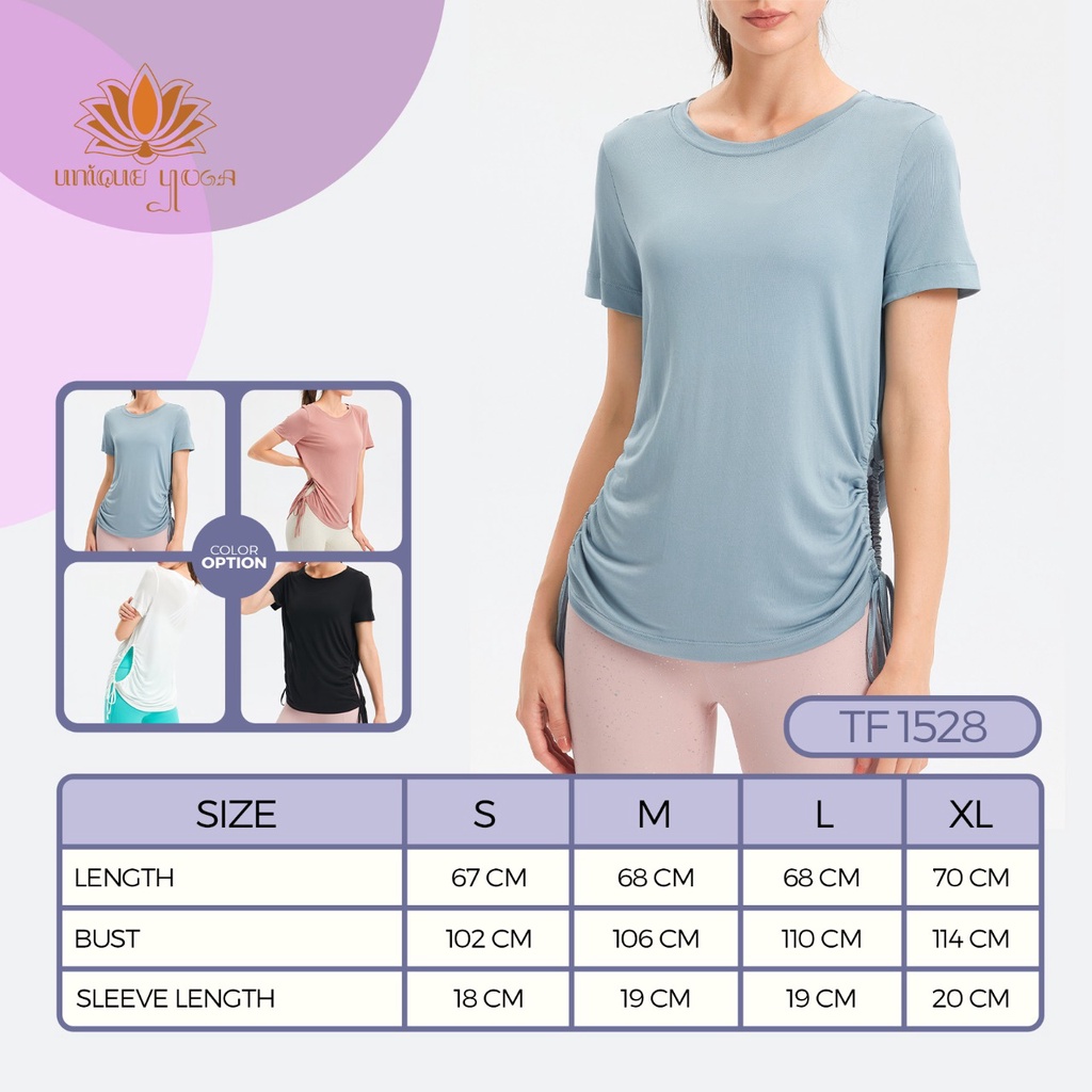 Kaos Tshirt Sport Senam Yoga Running Olahraga Wanita / Top Fitness Vania / Baju Olahraga Wanita TF1528 / Kaos Yoga Murah