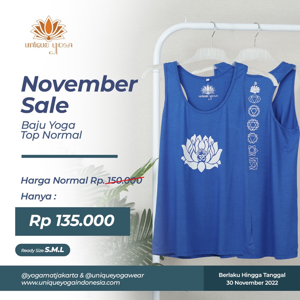 Baju Kaos Senam Olahraga / Kaos Yoga Lotus Normal