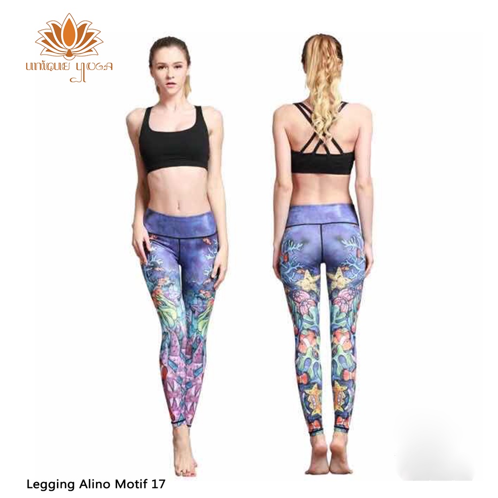 Legging Olahraga Murah / Legging Olahraga Wanita / Legging Olahraga Motif / Celana Legging Sport Yoga Wanita Motif