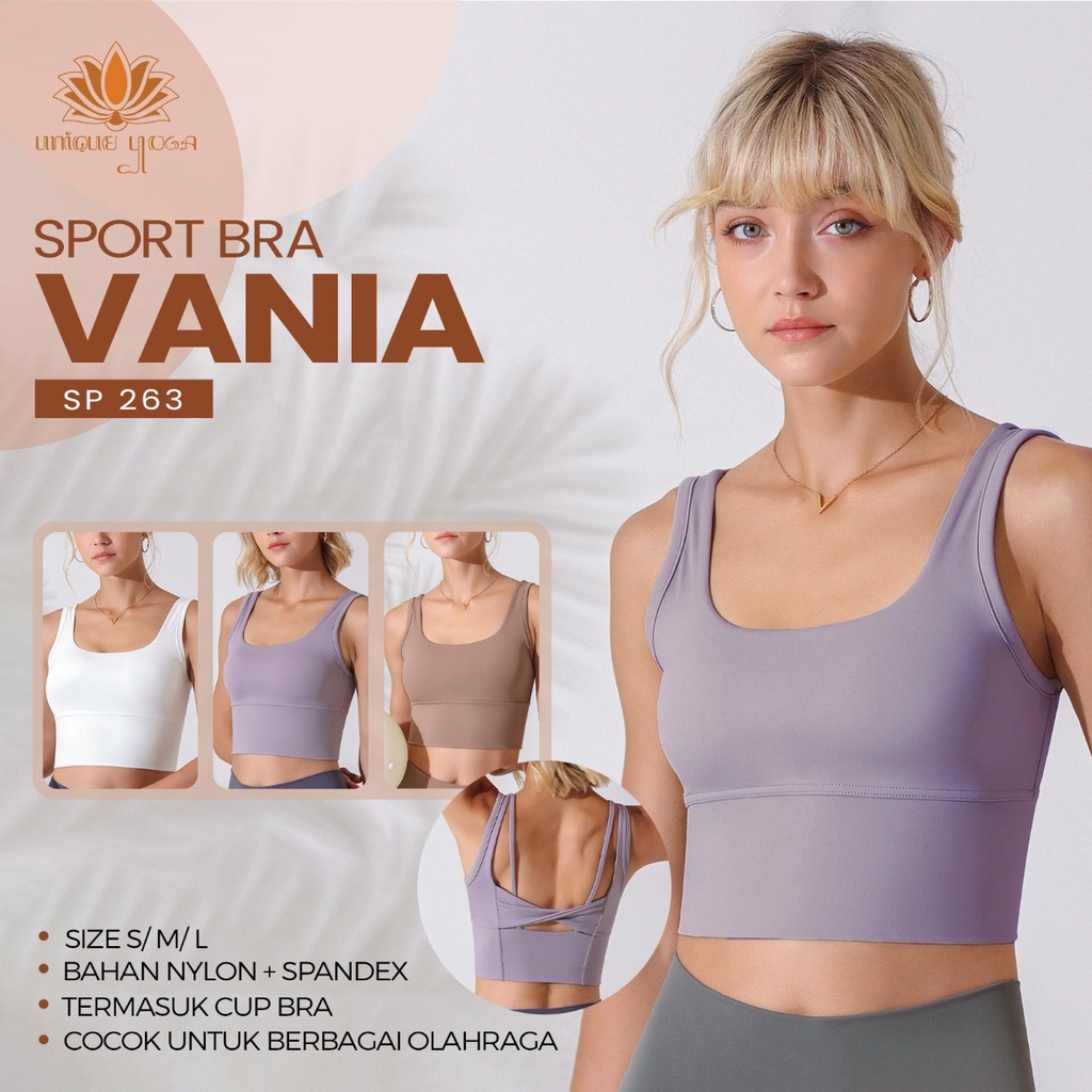 Sport Bra Senam Yoga Gym Fitness / Bra Olahraga Vania SP 263 / Pakaian Senam Olahraga Yoga Wanita