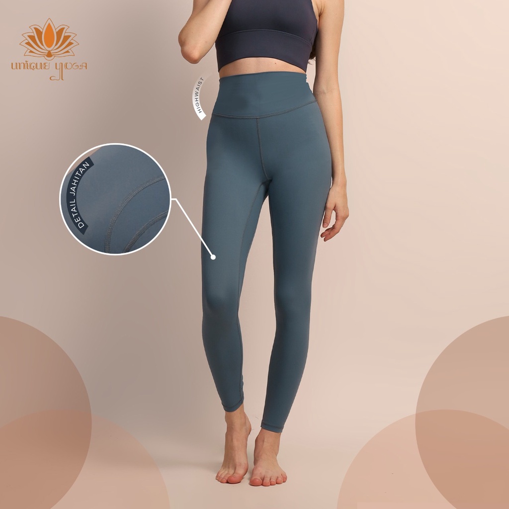 Celana Legging Polos Yoga Senam Sport Gym D69108 / Active Wear High Waist Celana Legging Senam Yoga Zumba Fitness