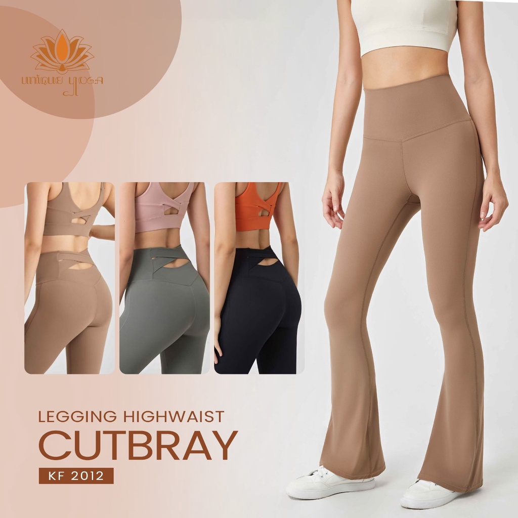 Celana Legging Yoga Cut Bray / Celana Yoga Senam / Legging Vania High Waist Terbaru KF 2012 / Celana Yoga Murah