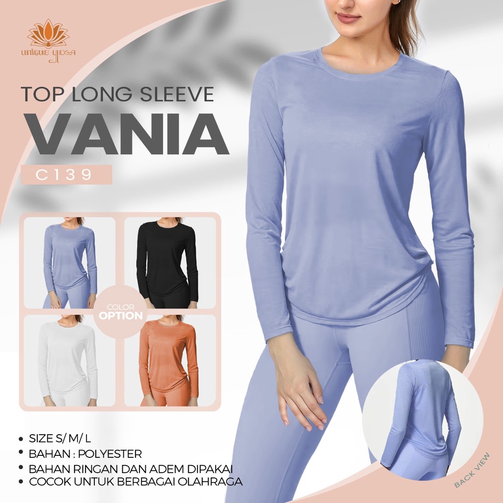 Baju Yoga Lengan Panjang / Top Yoga Long Sleeve Gym Zumba Fitness / Top Senam Yoga C139 / Top Yoga Lengan Panjang 