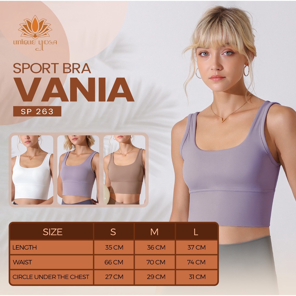 Sport Bra Senam Yoga Gym Fitness / Bra Olahraga Vania SP 263 / Pakaian Senam Olahraga Yoga Wanita
