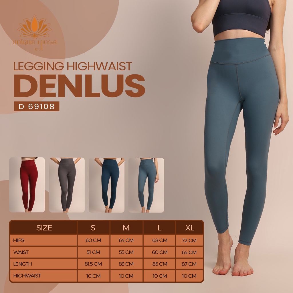 Celana Legging Polos Yoga Senam Sport Gym D69108 / Active Wear High Waist Celana Legging Senam Yoga Zumba Fitness