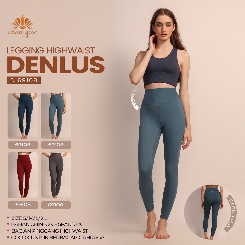 Celana Legging Polos Yoga Senam Sport Gym D69108 / Active Wear High Waist Celana Legging Senam Yoga Zumba Fitness