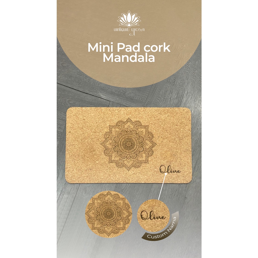 Matras Yoga Mini Pad Cork / Mini Pad Yoga Termurah/ Mini Pad Yoga Murah / Mini Pad Yoga Cork Mat / Natural Cork MIni Pad