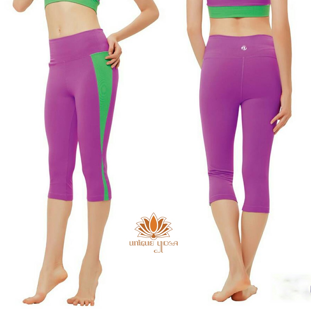 Celana Senam Legging Yoga Pilates Zumba Ungu DL 76083 / Legging Yoga / Legging Olahraga / Legging Senam Wanita