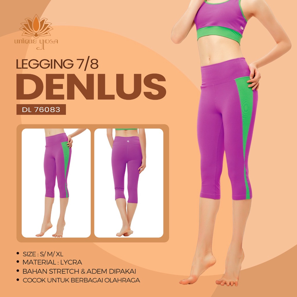 Celana Senam Legging Yoga Pilates Zumba Ungu DL 76083 / Legging Yoga / Legging Olahraga / Legging Senam Wanita