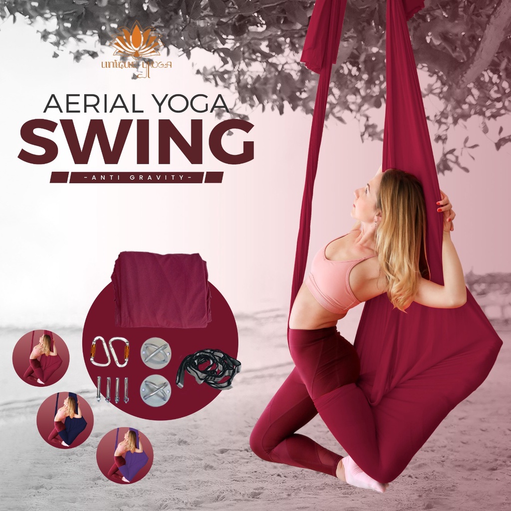 Swing Yoga Murah / Tali Yoga Swing / Flying Yoga Swing / Aerial Yoga Anti Gravity / Hammock Yoga Swing
