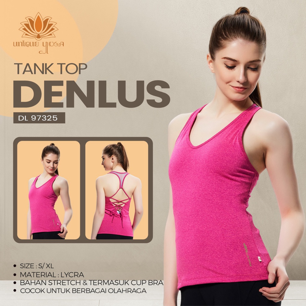 Baju Senam Yoga DENLUS DL 97325 / Baju Yoga Wanita / Baju Olahraga Murah / Top Yoga / Baju Yoga / Top Gym / Baju Olahrag