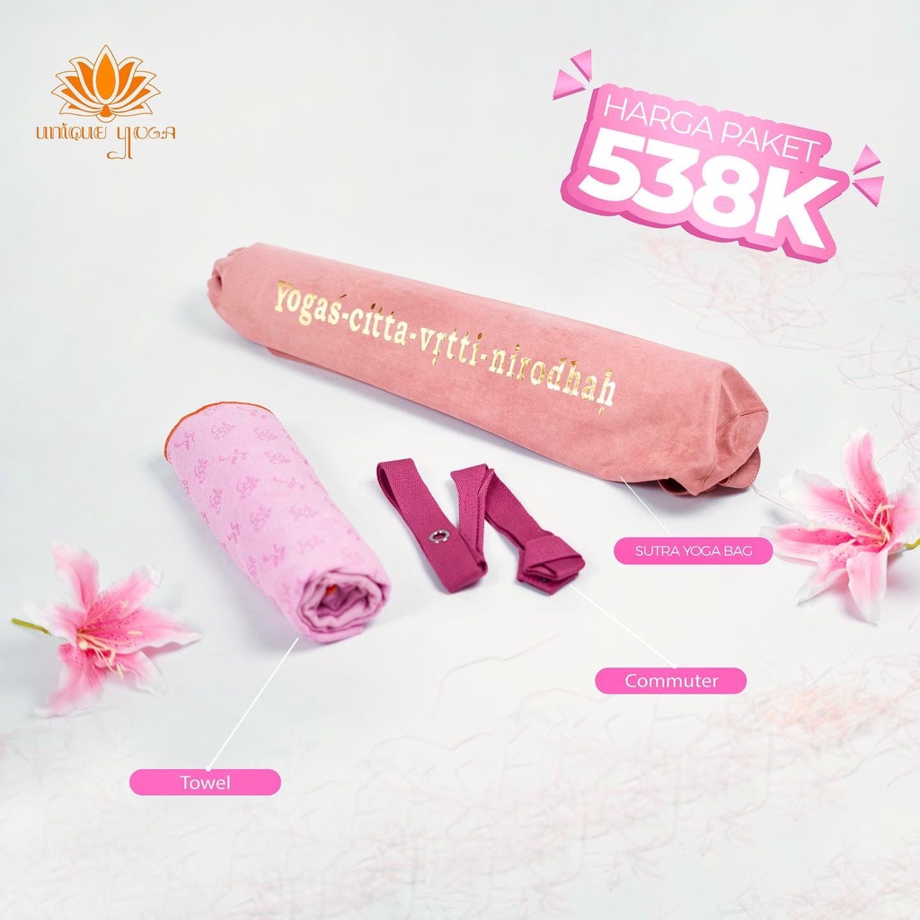 Promo Paket Yoga / Promo Yoga Set / 1 set Peralatan Yoga / Tas Yoga / Strap Yoga / Knee Pad Yoga
