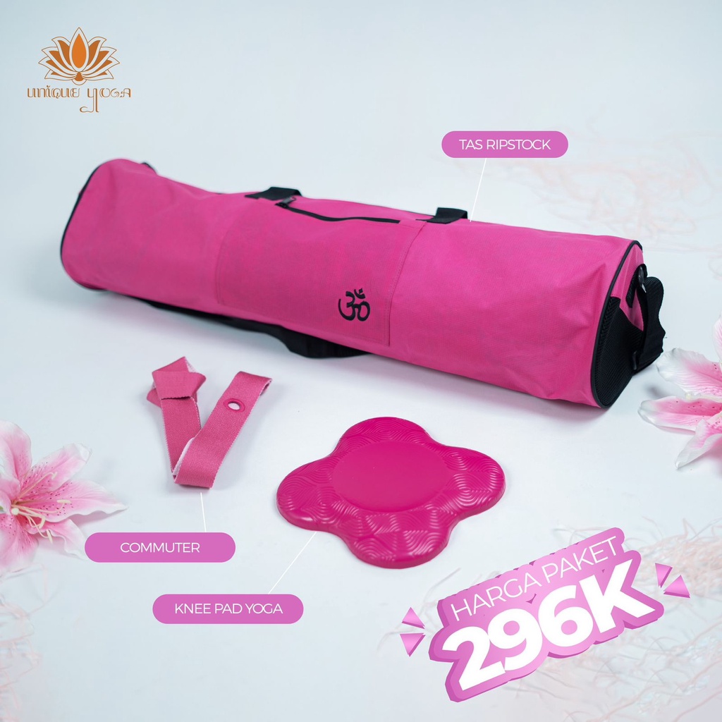 Promo Paket Yoga / Promo Yoga Set / 1 set Peralatan Yoga / Tas Yoga / Strap Yoga / Knee Pad Yoga