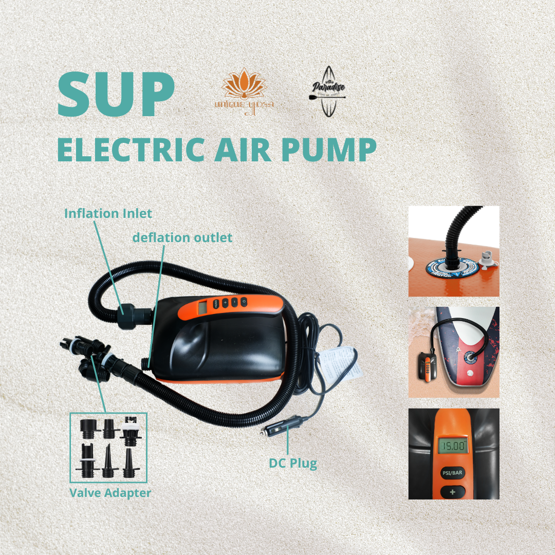 Pompa Udara Elektrik / Stermay SUP Electric Air Pump / Up to 20 PSI SUP / Pompa Elektrik SUP Yoga