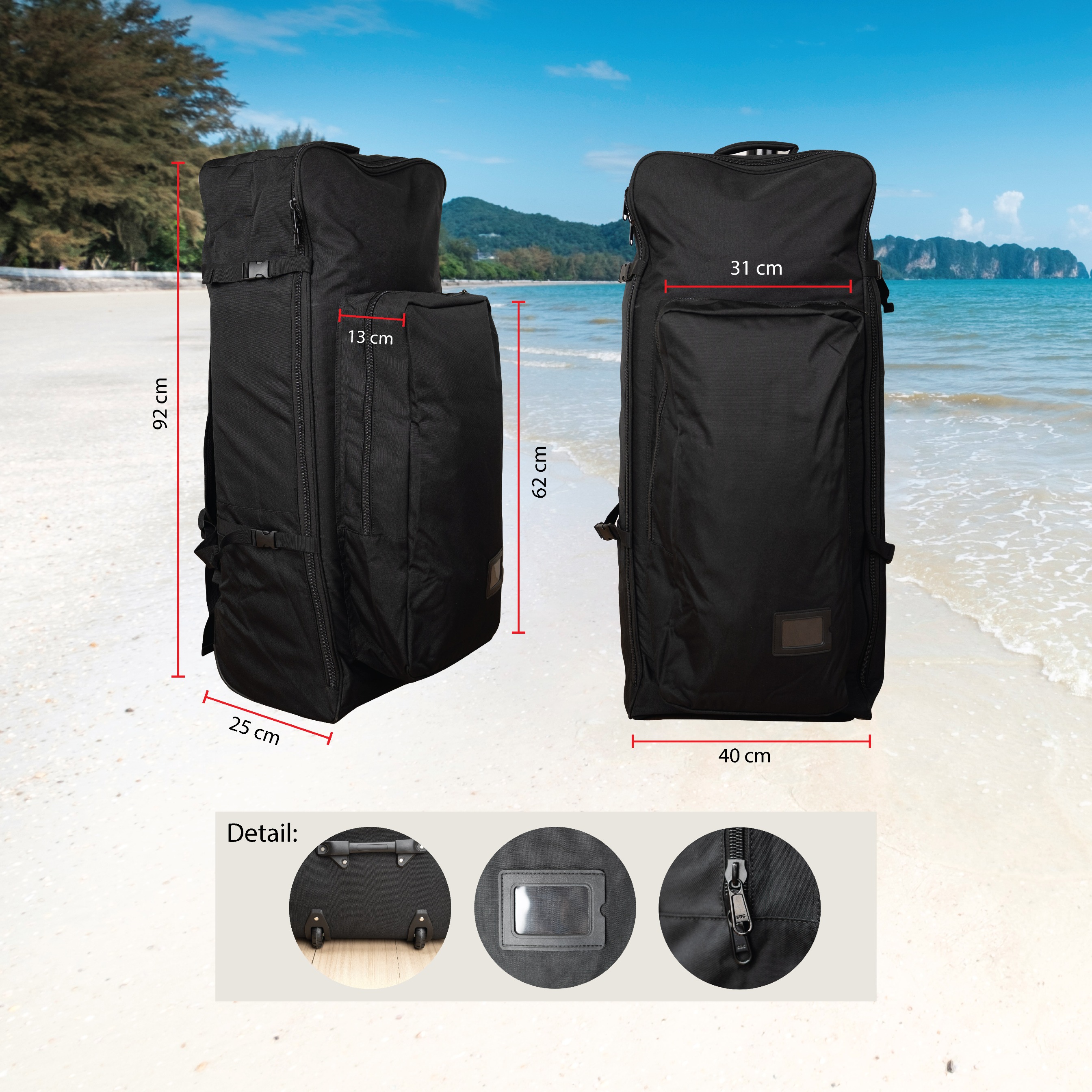 Travel Bag SUP Paddle Board Yoga / Tas Koper Paddle Board / SUP Travel Bag With Wheels 