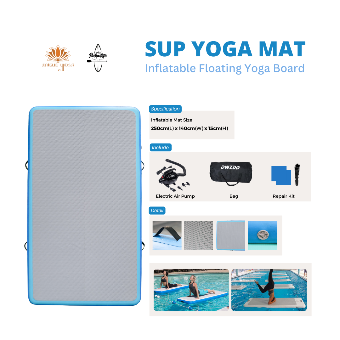SUP Yoga Mat Inflatable Floating Yoga Board / Inflatable Water Yoga / Tikar Senam Yoga / Alas Olahraga