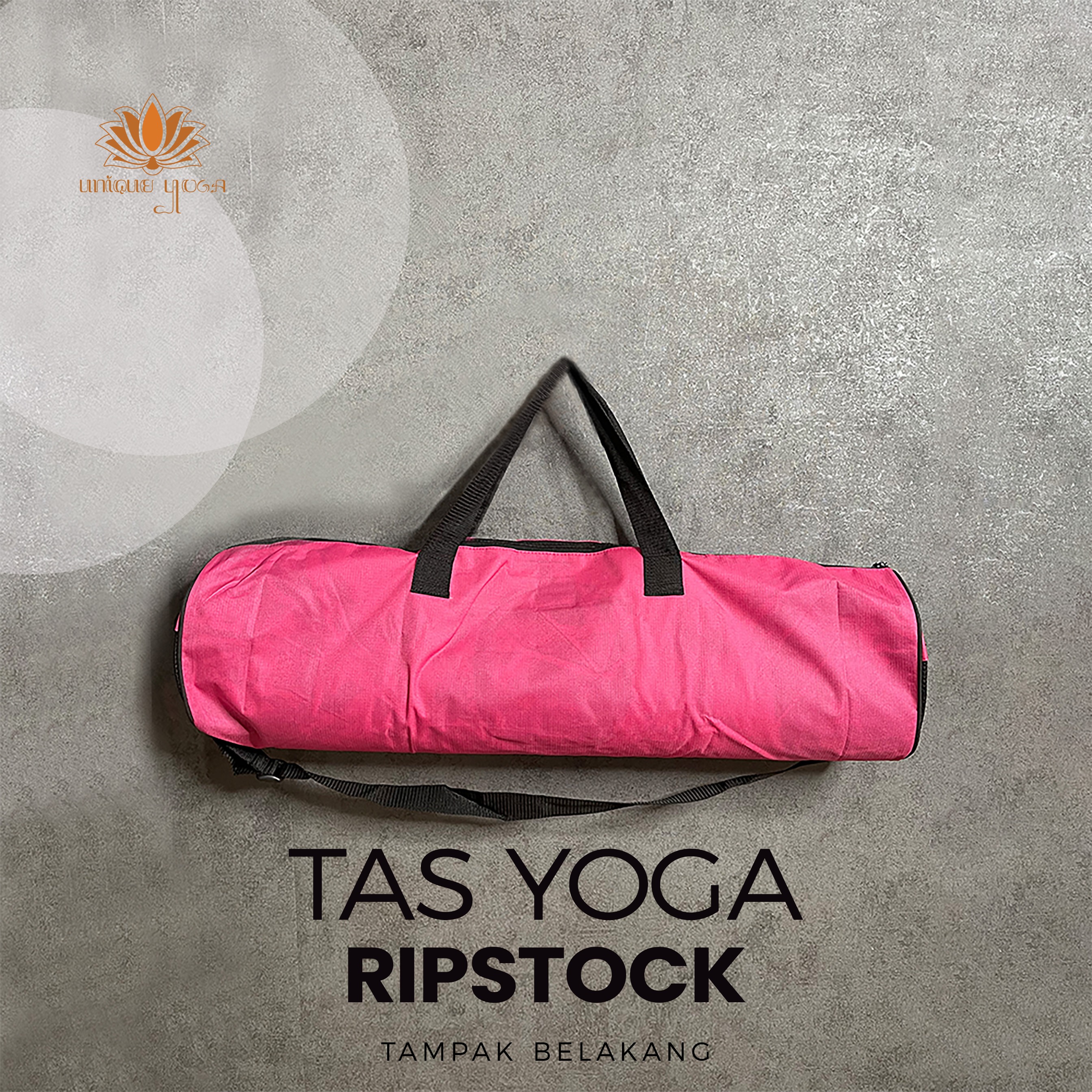 Tas Matras Yoga / Yoga Bag Ripstock Pink / Tas Yoga Murah / Tas Yoga Murah kualitas B Grade (Bercak)