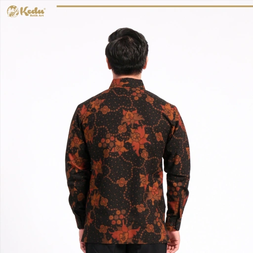 Image of Kemeja Dayat Hitam Katun Lengan Panjang 