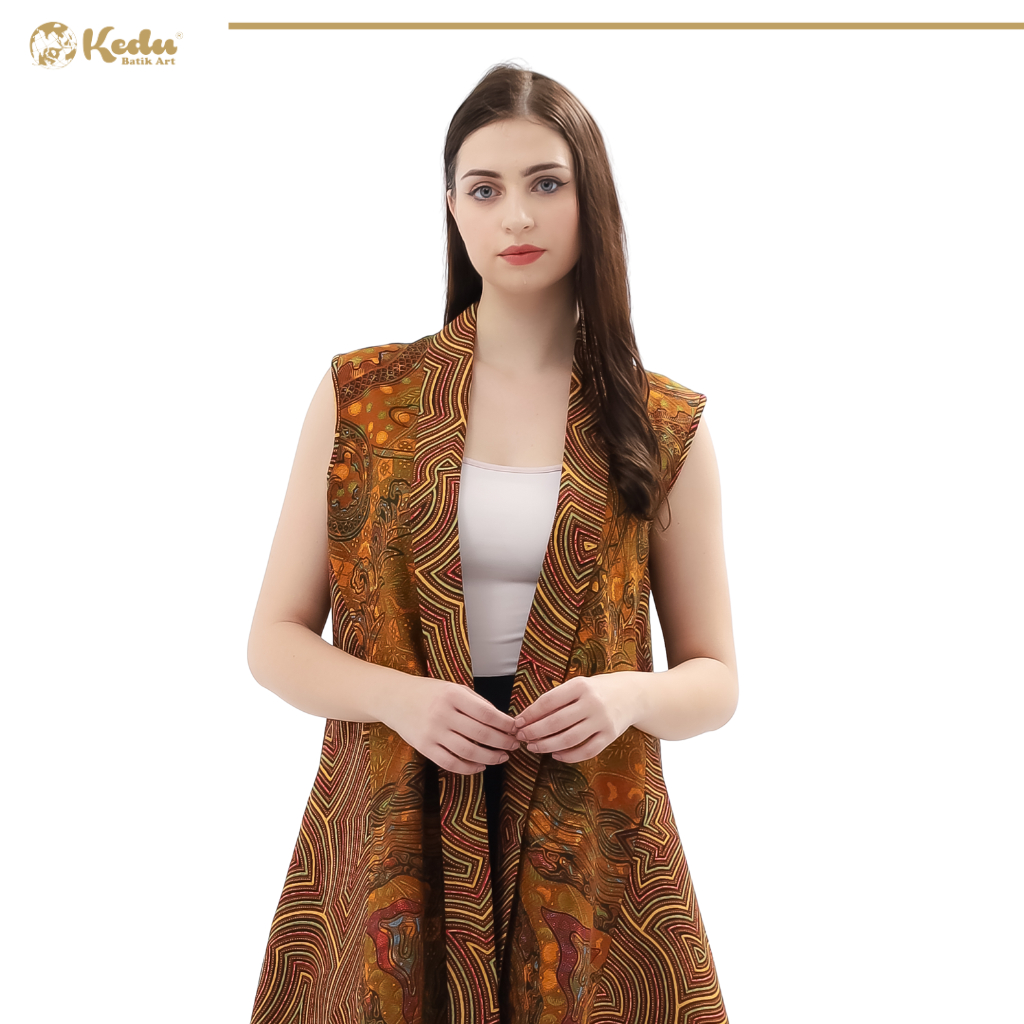 Sheena - Outer Batik Wanita Dobby Kuning