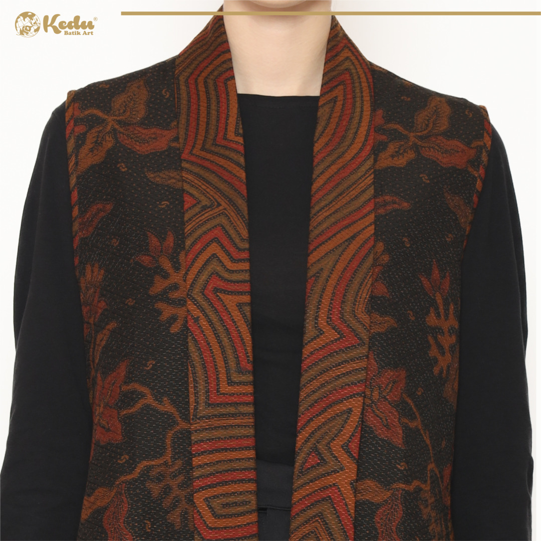 Sotong - Outer Batik Wanita Dobby Hitam