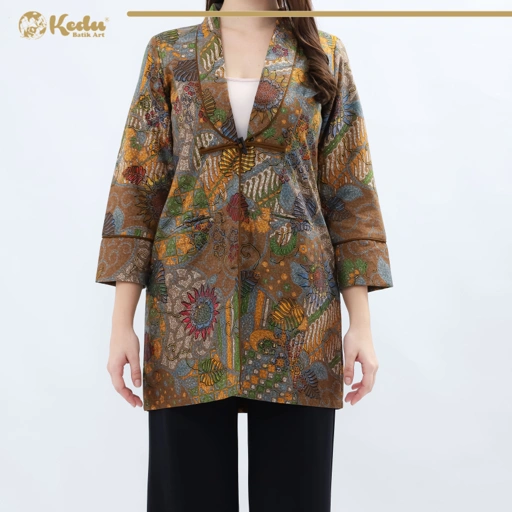 Image of Amerta - Outer Batik Wanita Katun Cream