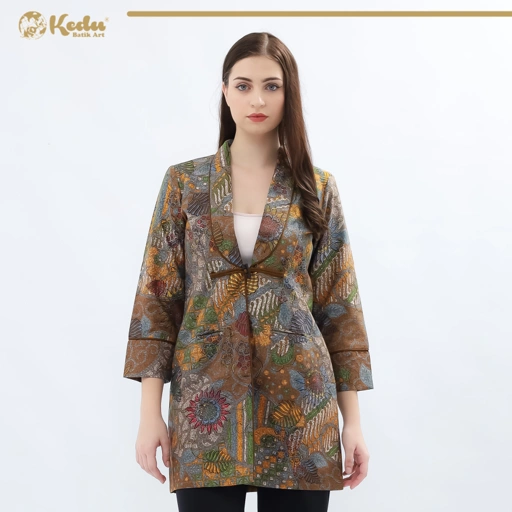 Image of Amerta - Outer Batik Wanita Katun Cream