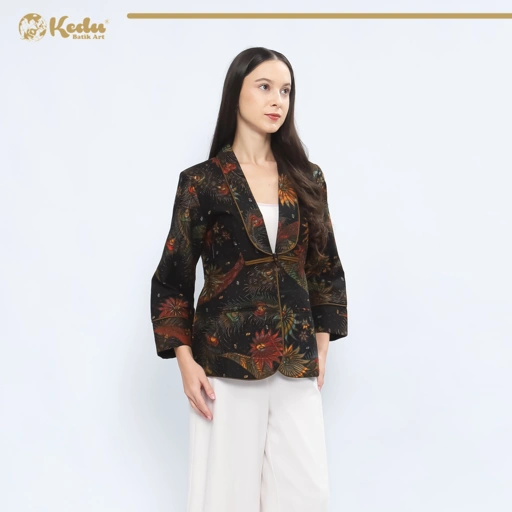 Image of Atara - Outer Batik Wanita Katun Hitam