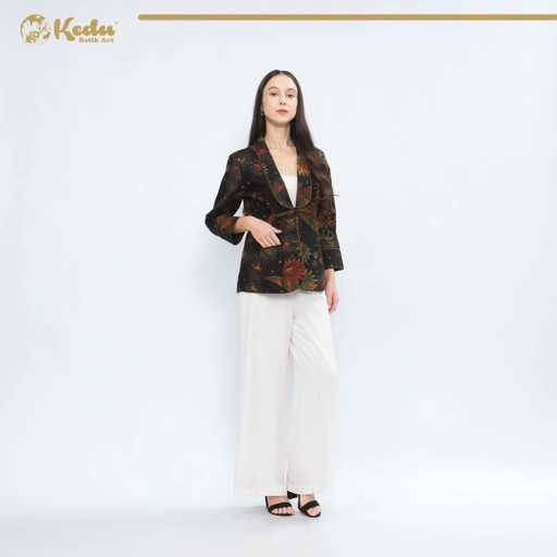 Image of Atara - Outer Batik Wanita Katun Hitam