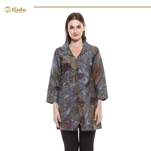 Image of Savara - Tunik Batik Wanita Dobby Blue