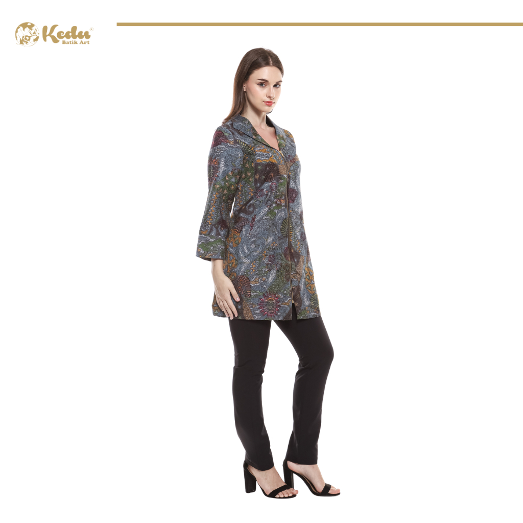 Savara - Tunik Batik Wanita Dobby Blue