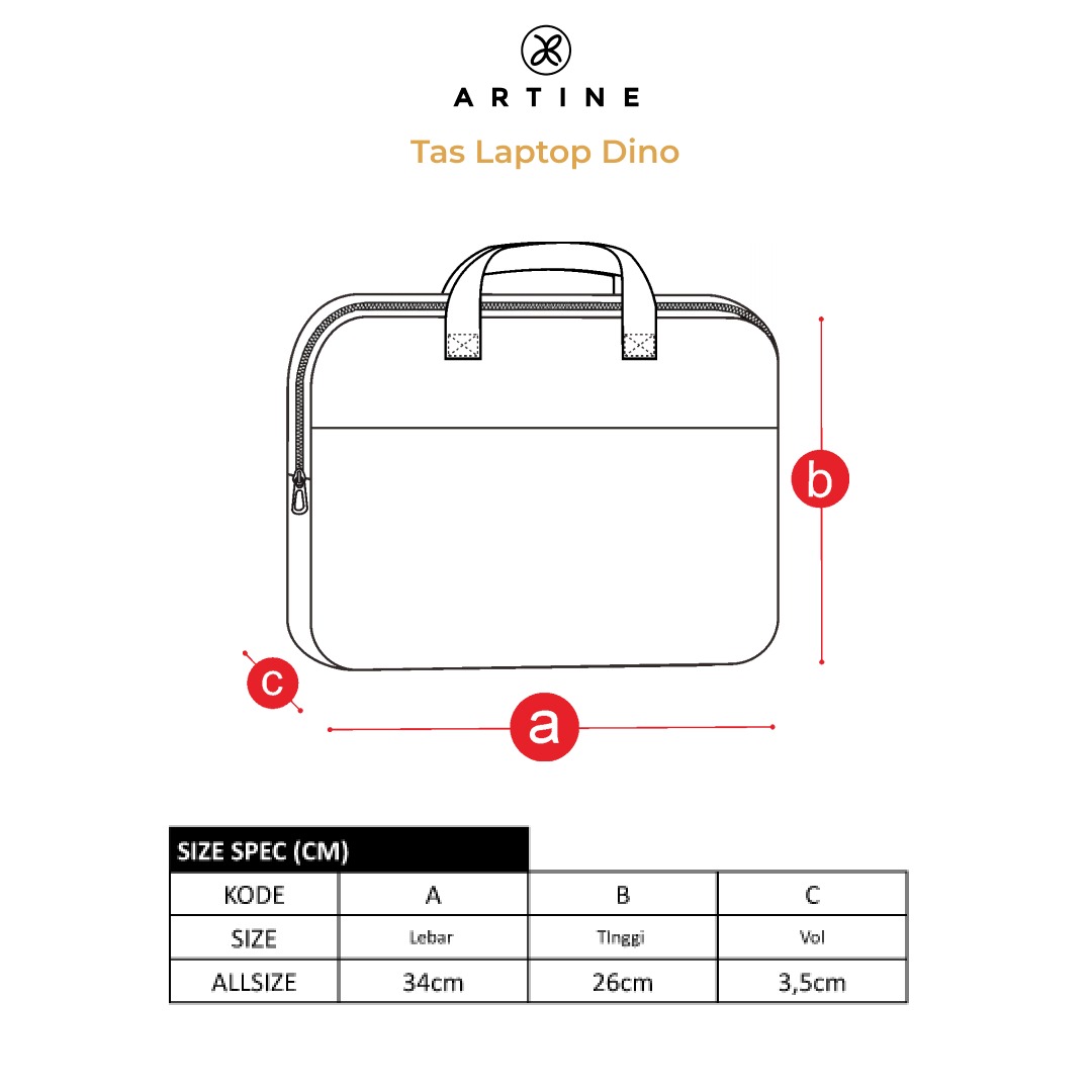 Artine Tas Laptop Dino