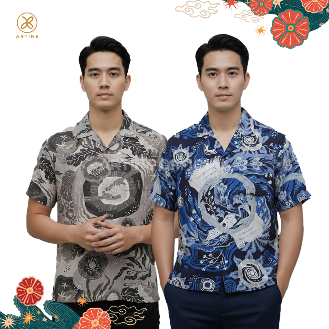 ARTINE - Kemeja Lengan Pendek Dino
