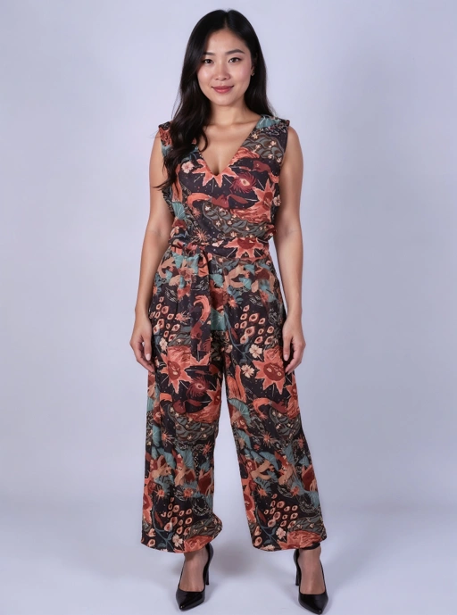 Image of Artine - Jumpsuit Motif Paribasan