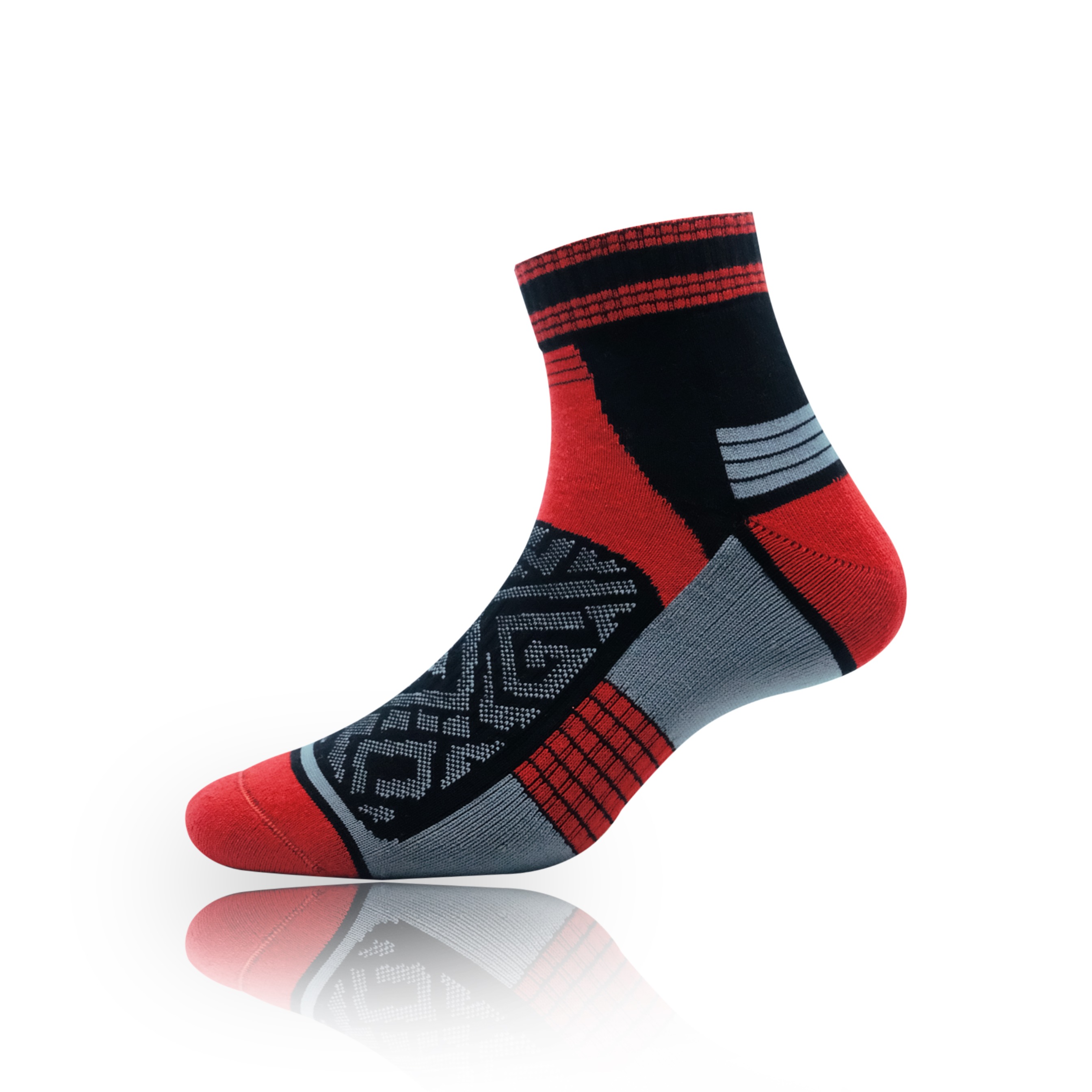 Kaos kaki Sport/Olahraga Sporteast Socks Red Grey Kaos kaki pria wanita - Katun - Anti bakteri/bau
