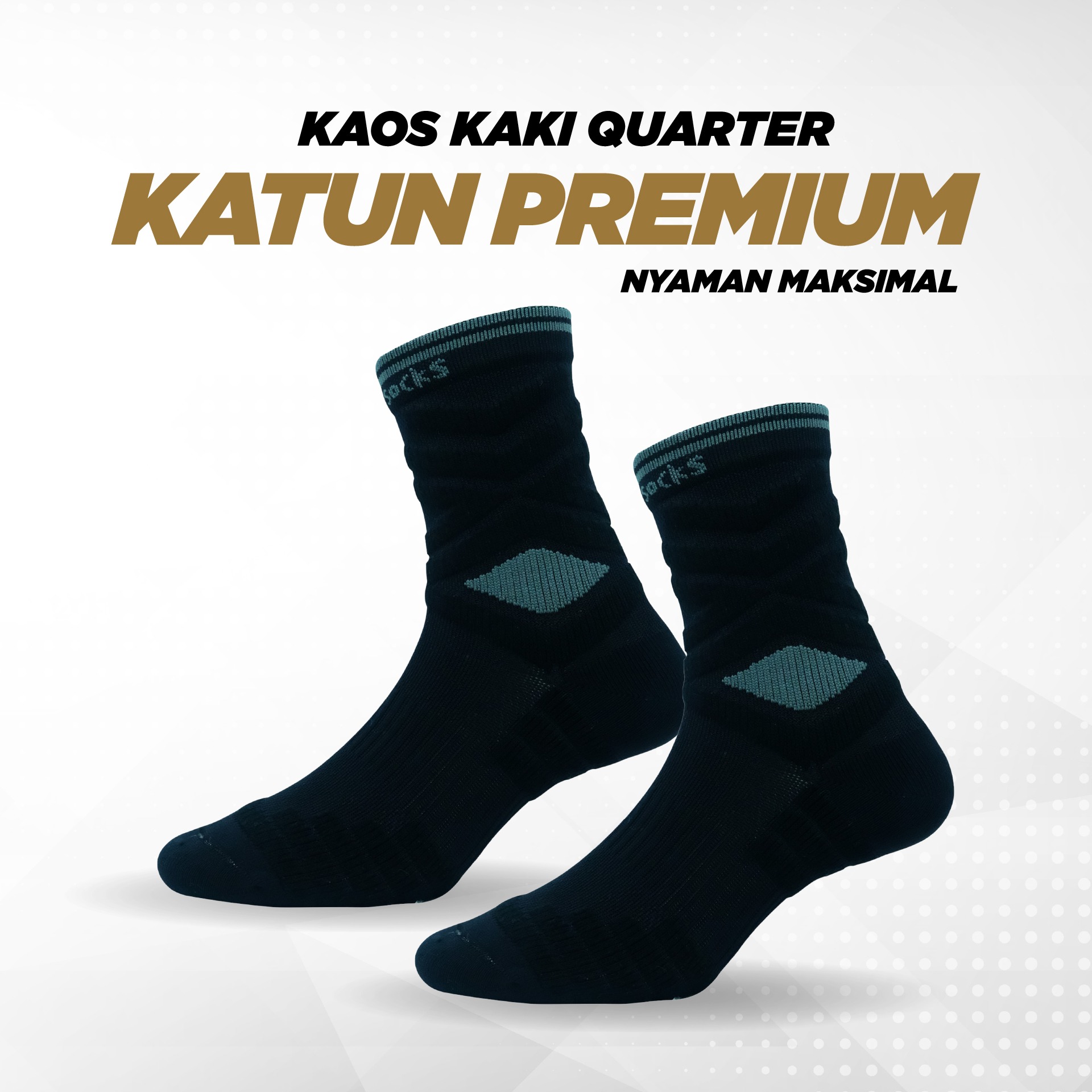 Kaos kaki Sport/Olahraga Dymension Socks - Kaos kaki pria wanita - Katun - Anti Bakteri/Bau