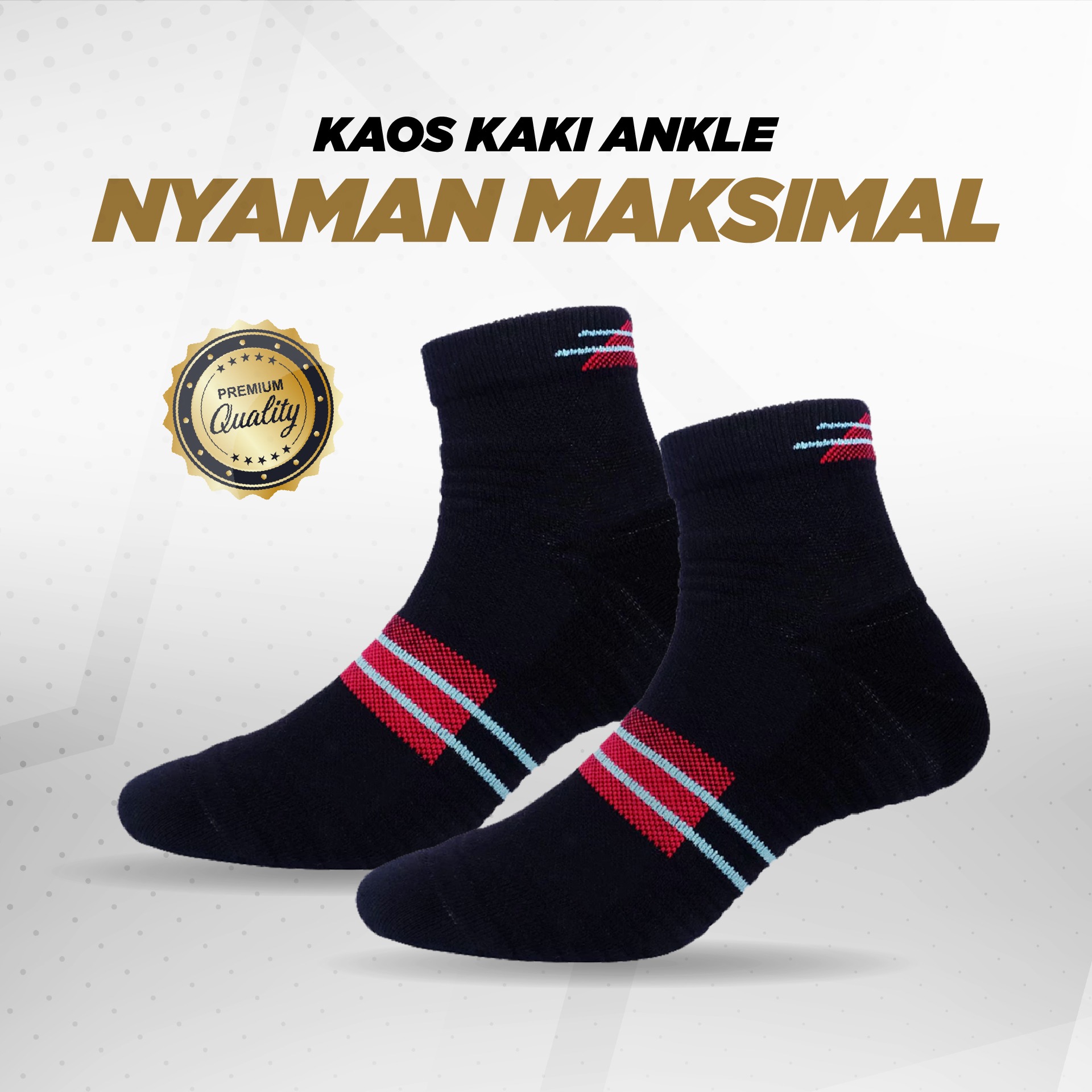 Kaos kaki Sport/Olahraga RAPIDMOVE ANKLE SOCKS - Kaos kaki Pria wanita - Katun - Anti bakteri/bau