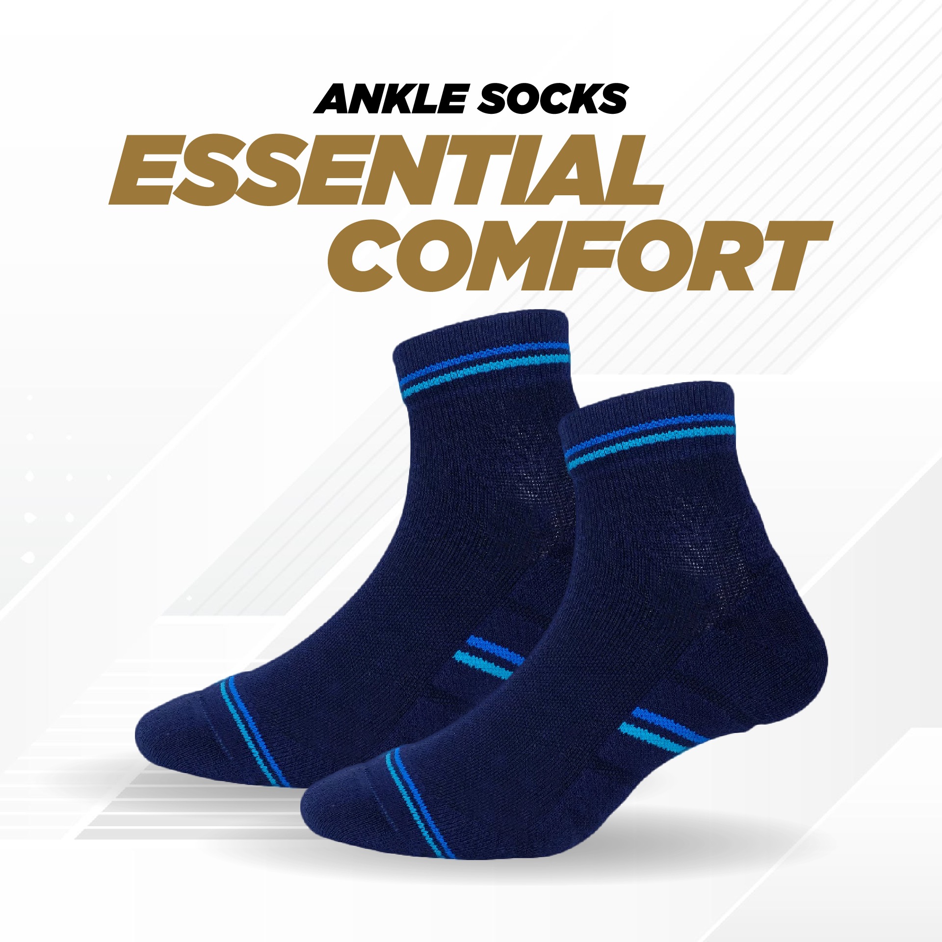 Kaos kaki Sport/Olahraga ULTIMATE AERO ANKLE SOCKS - Kaos kaki pria wanita - Katun - Anti bakteri/bau