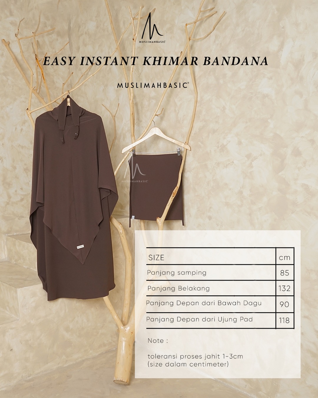 Ready Stock - Easy Instant Khimar Bandana V Shape