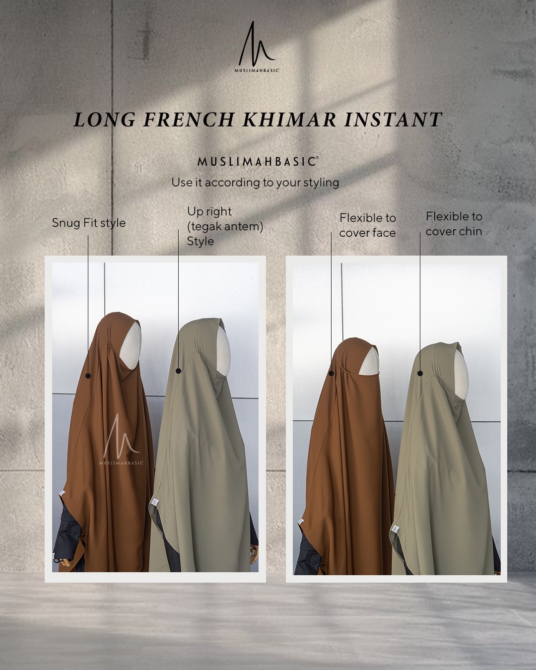 PO - French Khimar Instant Long Ghazala