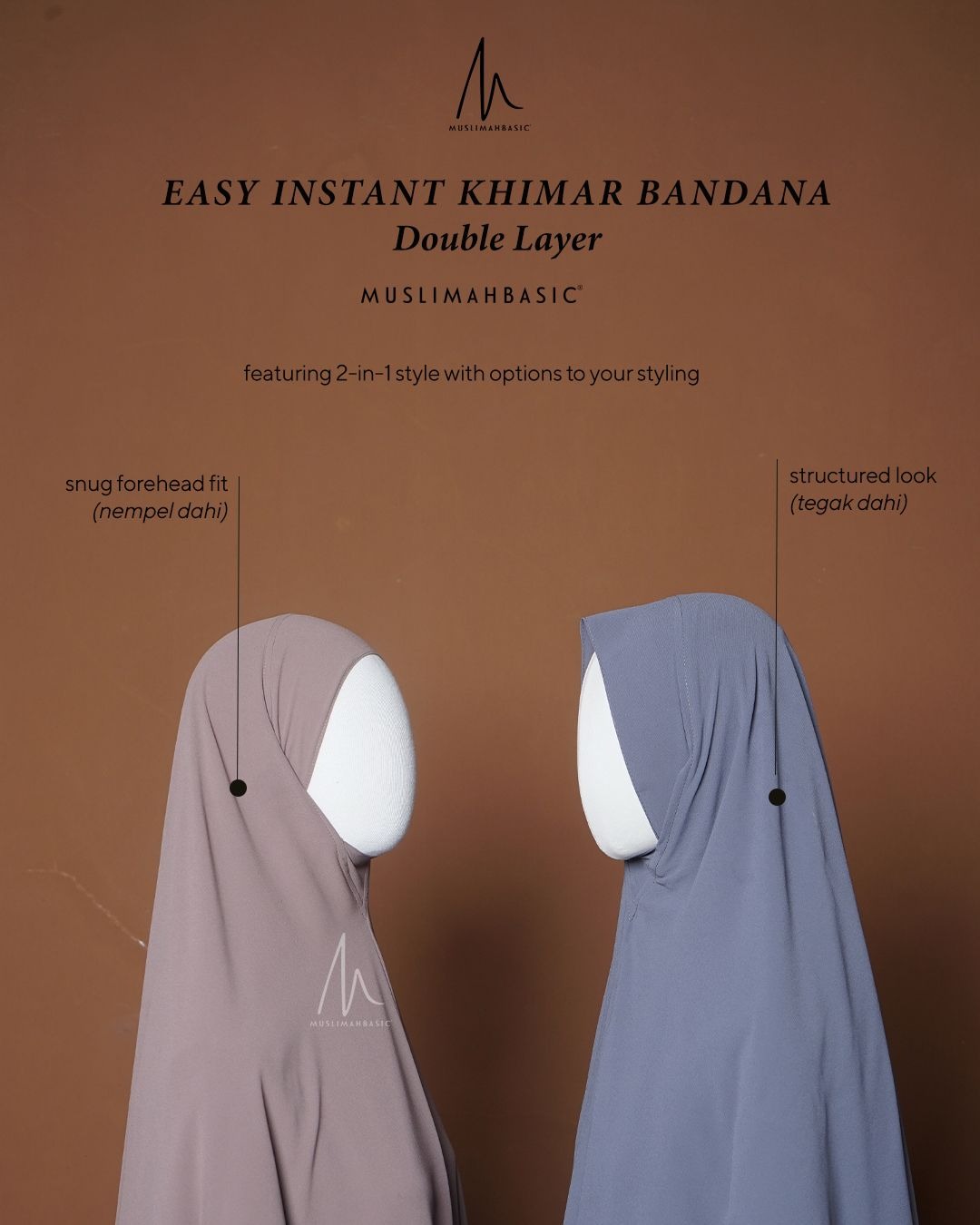 PO - Easy Instant Khimar Bandana Double Layer