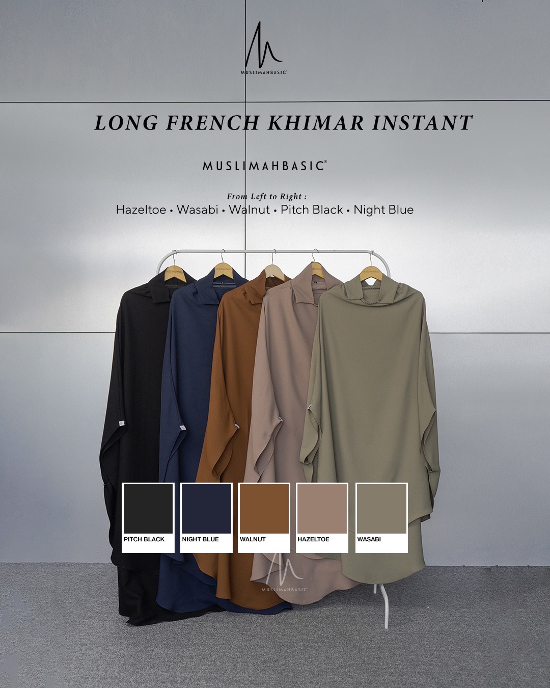 PO - French Khimar Instant Long Ghazala