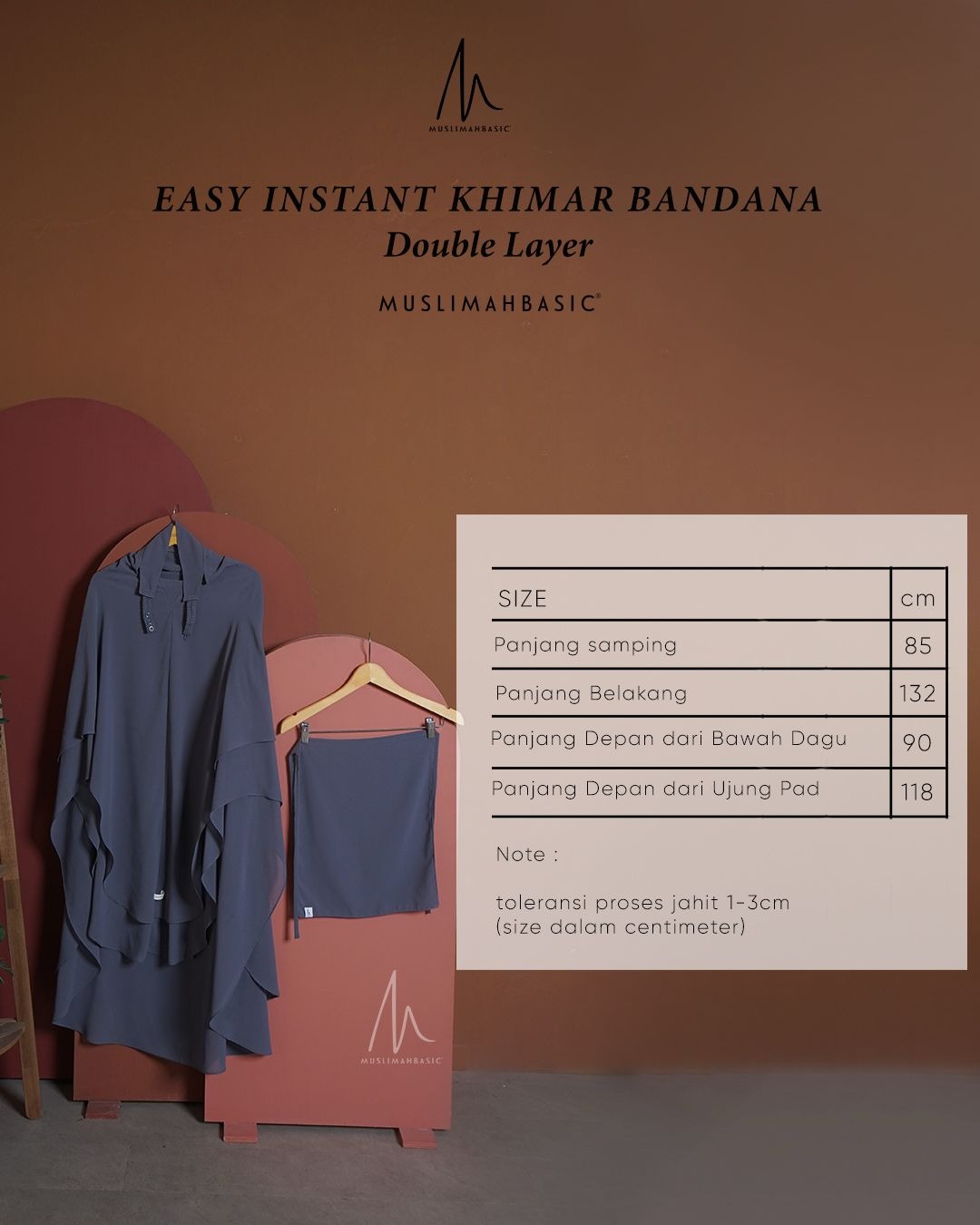 PO - Easy Instant Khimar Bandana Double Layer