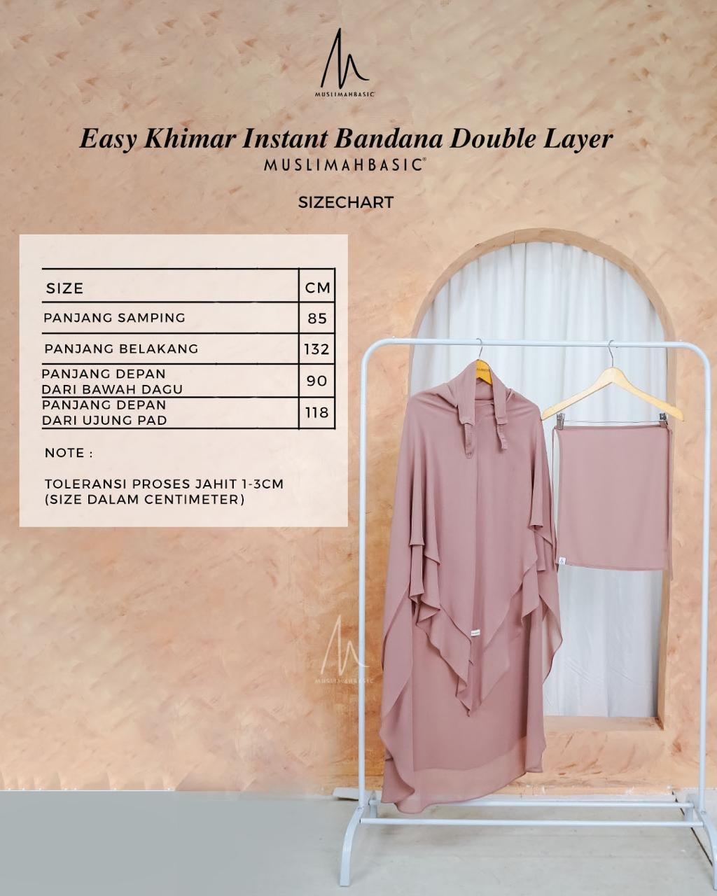 EASY INSTANT KHIMAR BANDANA DOUBLE LAYER V SERIES