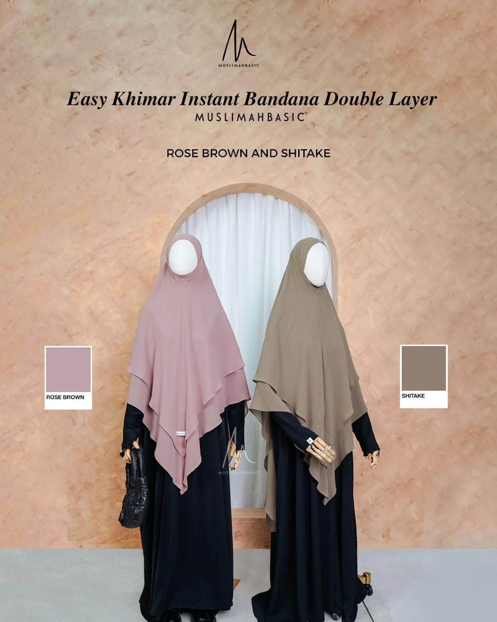 EASY INSTANT KHIMAR BANDANA DOUBLE LAYER V SERIES