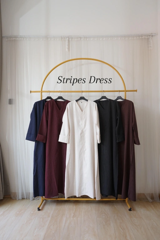 Image of Stripes Dress Muslimah Warehouse