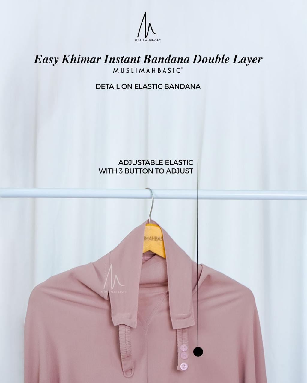EASY INSTANT KHIMAR BANDANA DOUBLE LAYER V SERIES