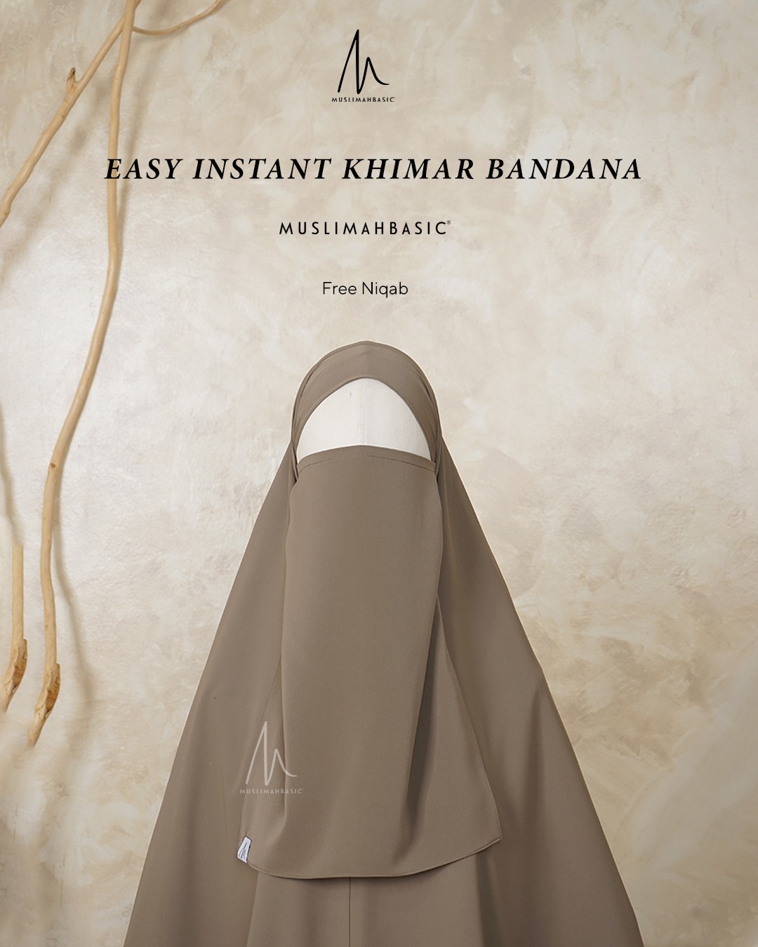 Ready Stock - Easy Instant Khimar Bandana V Shape