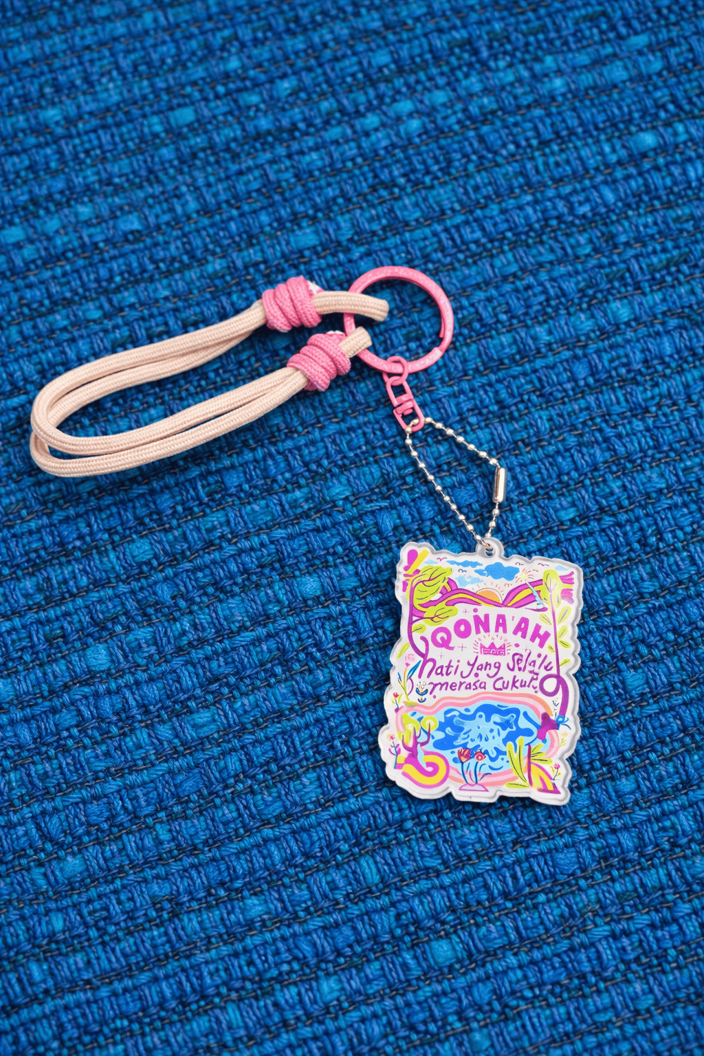 MUSLIMAH BASIC - JOYFUL FAITH REMINDER (Bag Charm, Key chain, Strap Hp, gantungan kunci islami, ganci quotes)