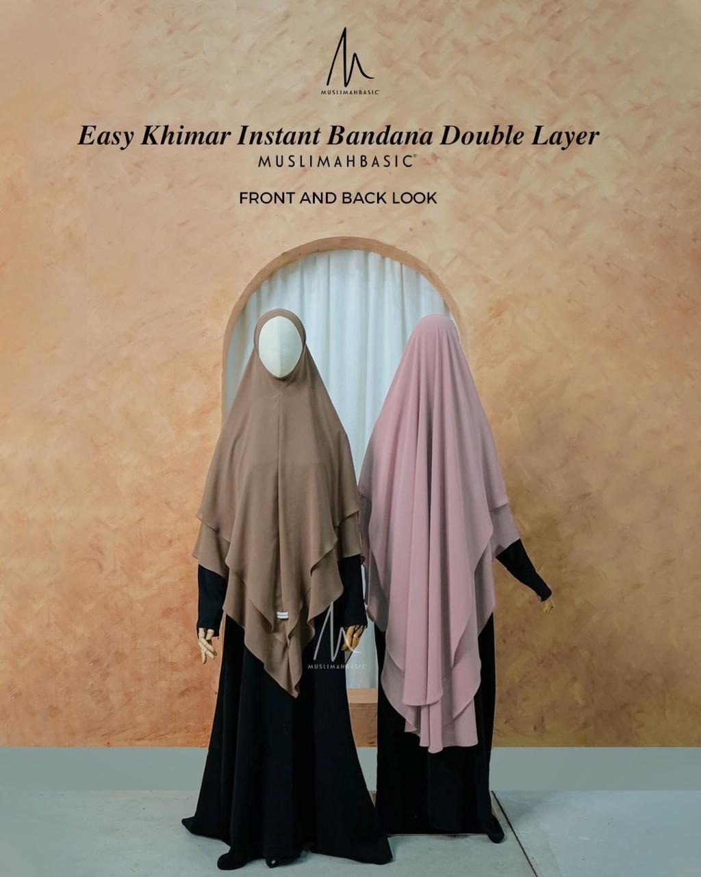 EASY INSTANT KHIMAR BANDANA DOUBLE LAYER V SERIES