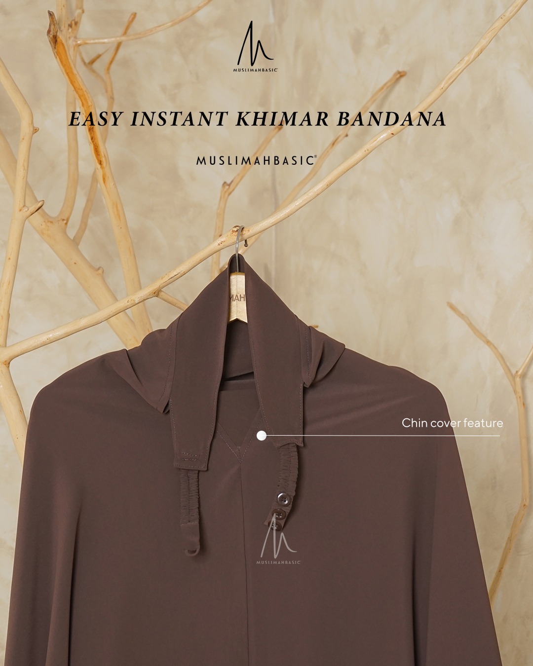 Ready Stock - Easy Instant Khimar Bandana V Shape